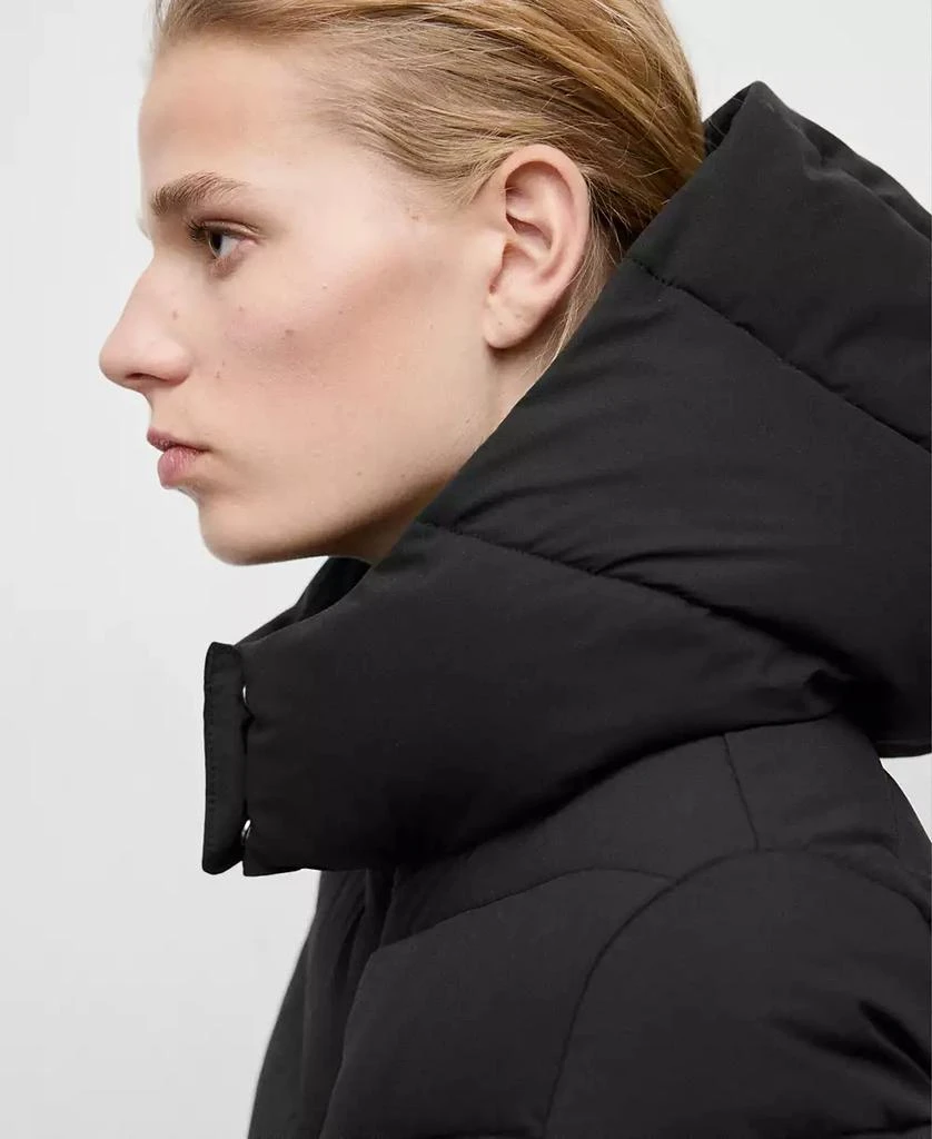 Mango Women
s Hood Midi Quilted Anorak Coat 3