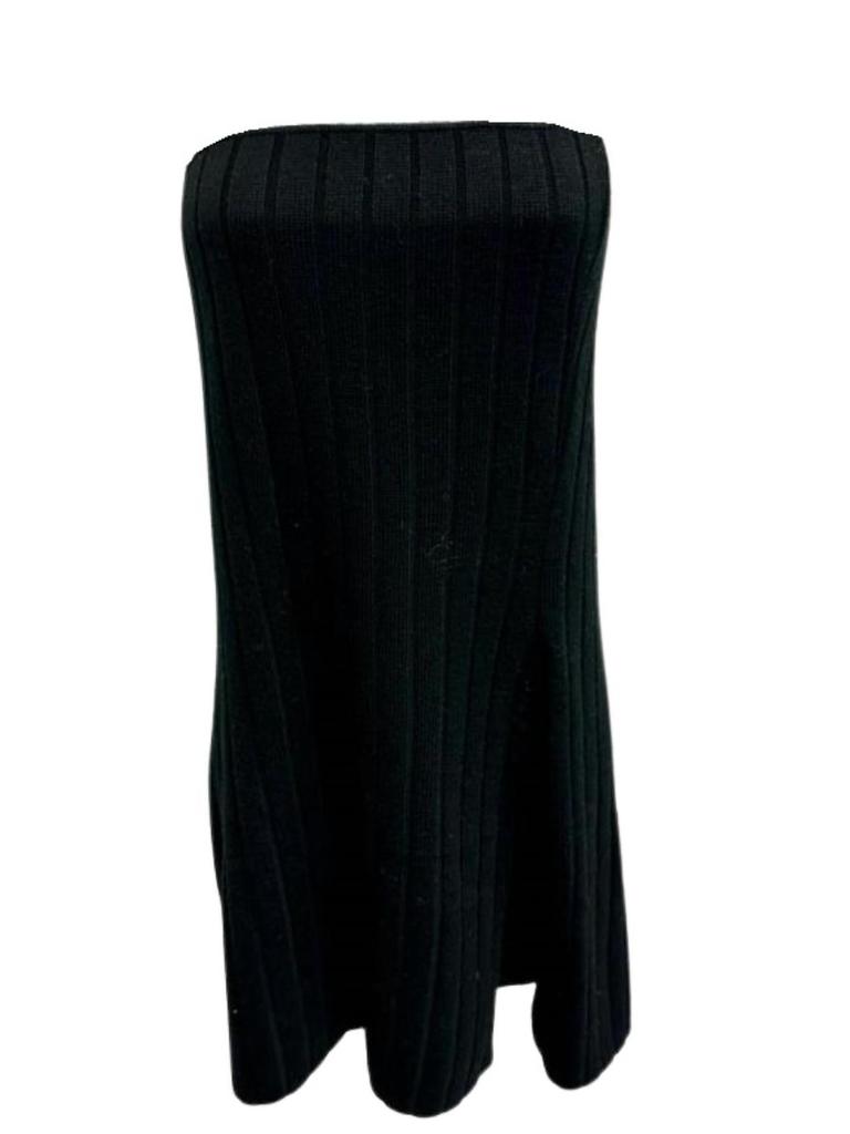 Something Navy Ribbed Tube Top In Black