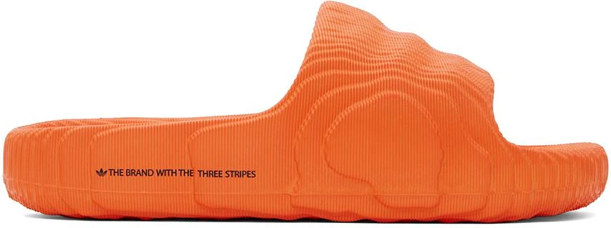 Adidas Orange Adilette 22 Slides 1