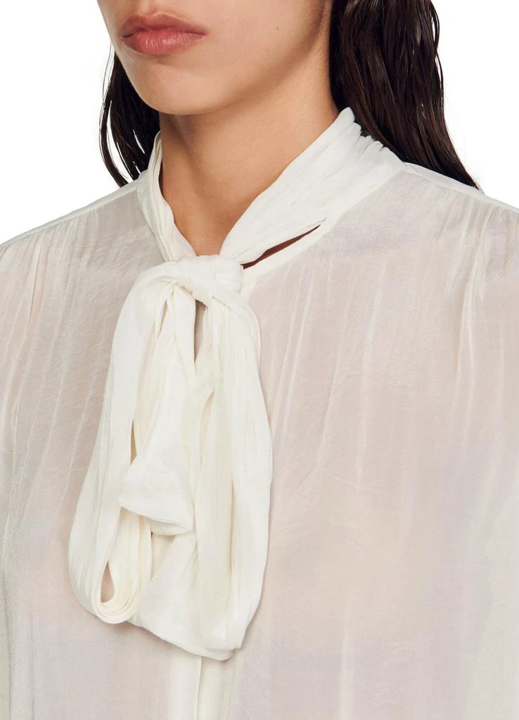 Sandro Pussy bow blouse 4