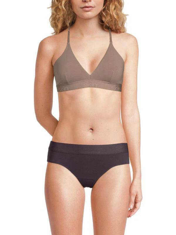 Skin Hadlee Logo Pima Cotton Sports Bra 1