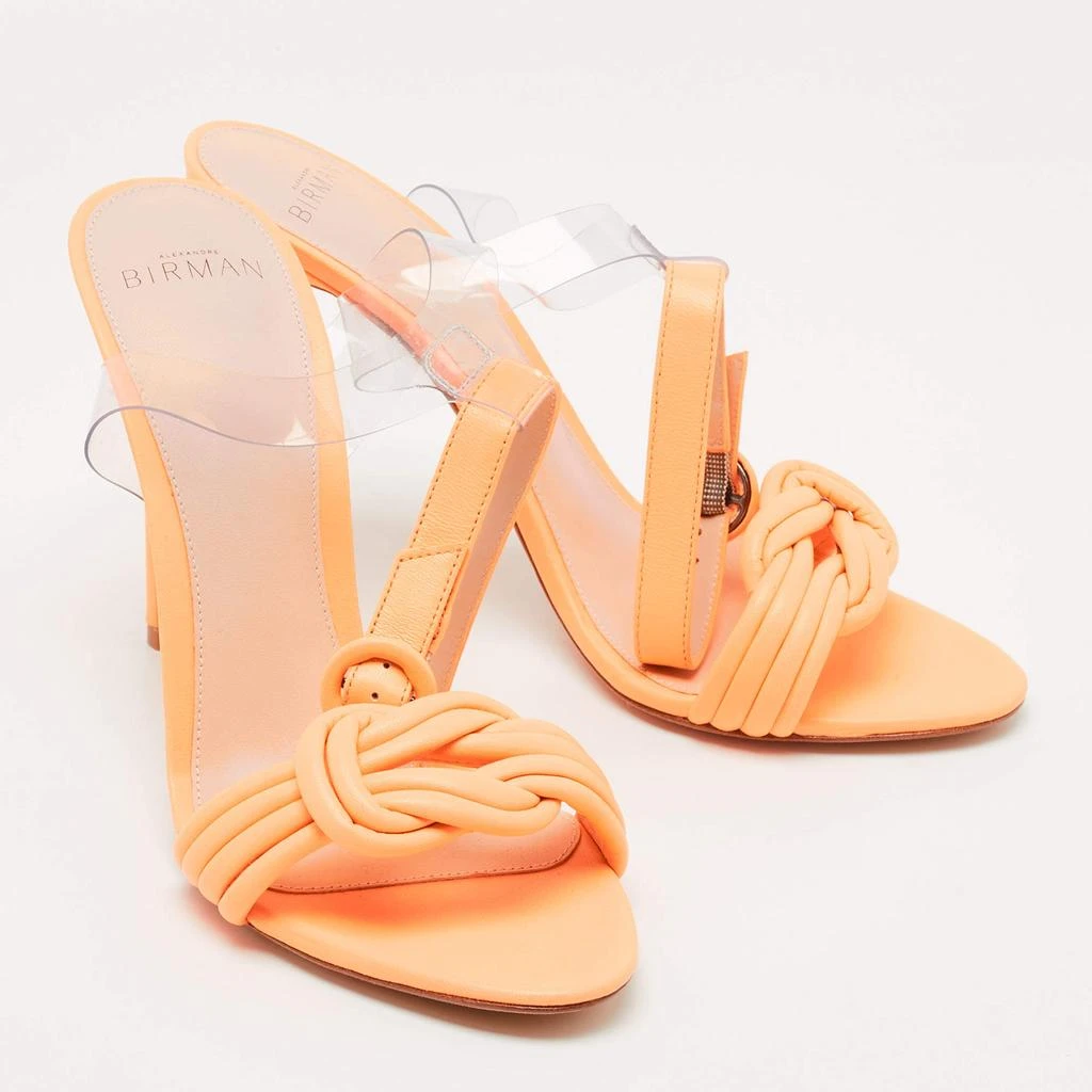Alexandre Birman Alexandre Birman Orange Leather Knot Ankle Strap Sandals Size 39 4