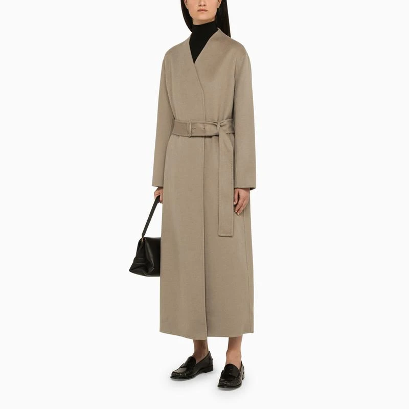 Calvin Klein Grey wool coat with belt 3