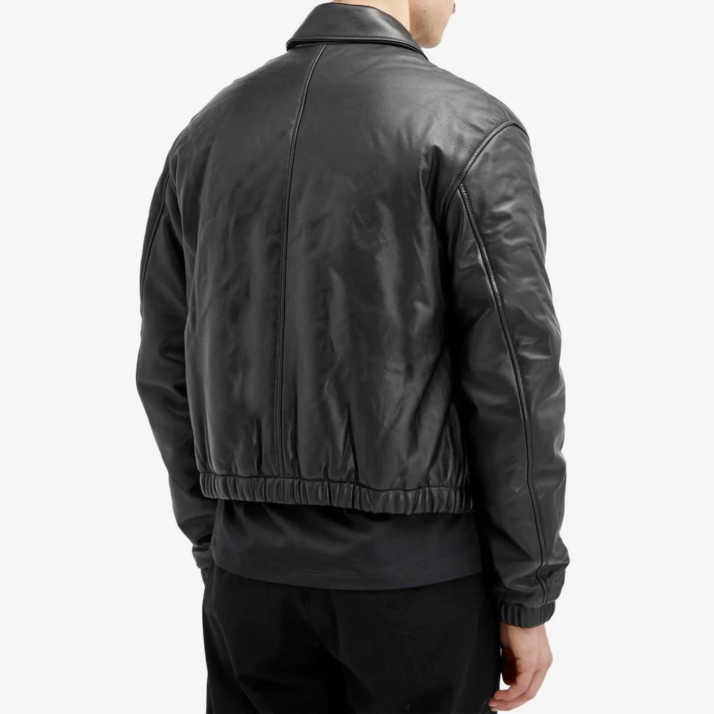 AMI AMI Paris Padded Leather Jacket 3