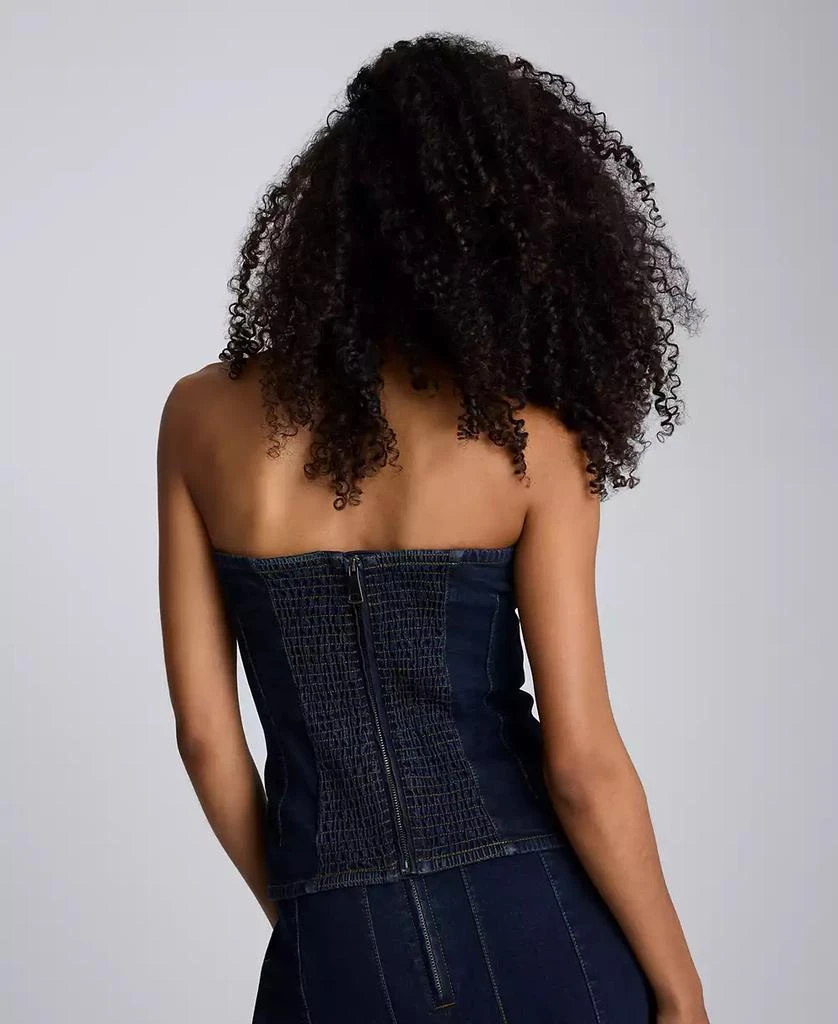 Kenneth Cole Women's Smocked Strapless Bustier Top 5