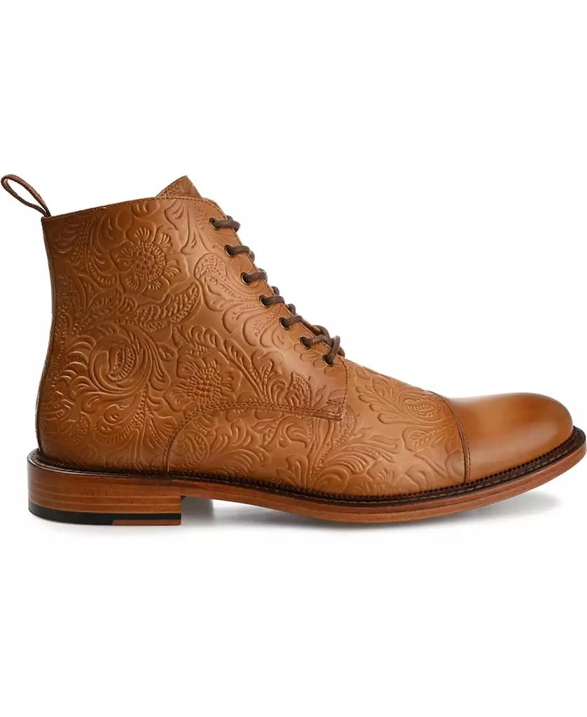 Taft Men's Paris Floral Embossed Leather Dress Boots 2