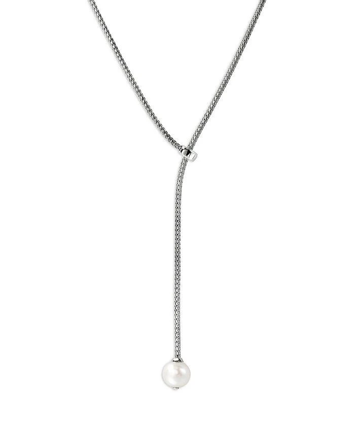 John Hardy Sterling Silver JH Essentials Cultured Freshwater Pearl Adjustable Lariat Necklace, 23"