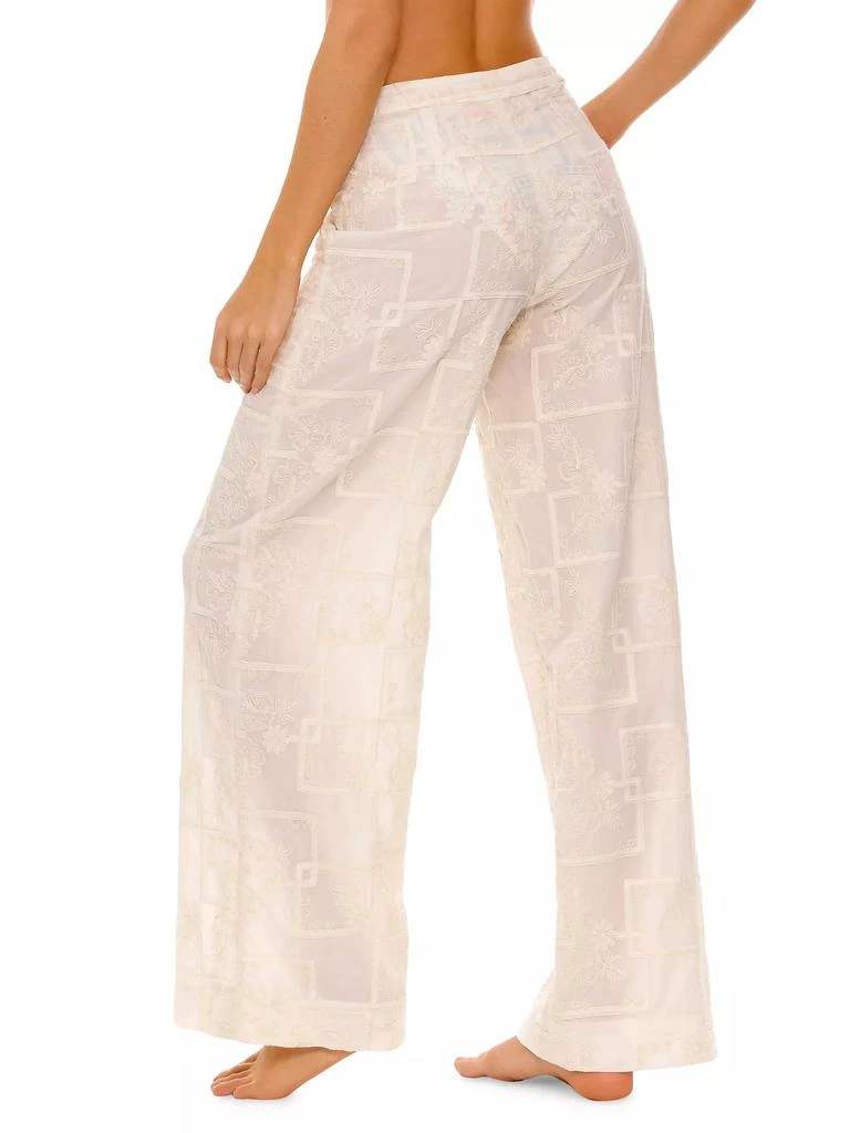 Agua Bendita Caroline Meraki Embroidered Cotton Drawstring Pants 6