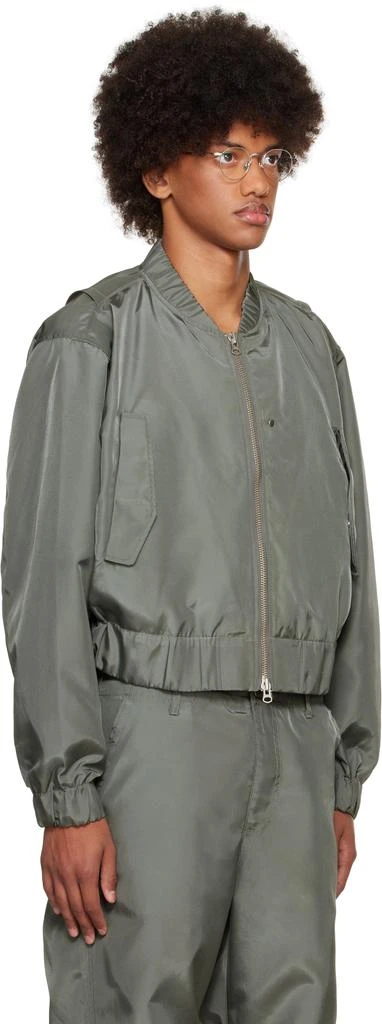 Karmuel Young Gray Molded Bulk Bomber Jacket 2