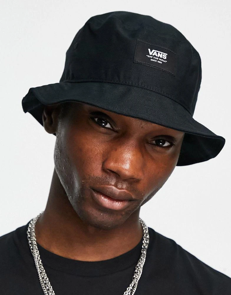 Vans Vans patch logo bucket hat in black 1