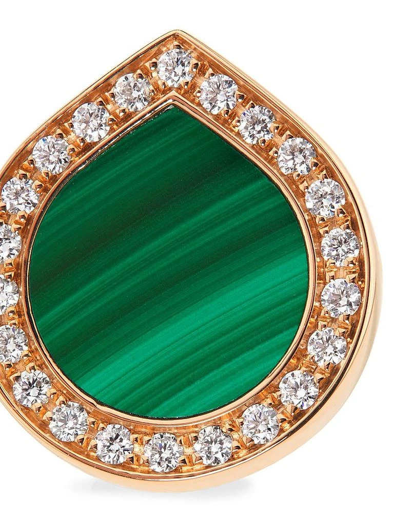 Repossi Antifer 18K Rose Gold, Malachite & 0.08 TCW Diamond Single Stud Earring 4