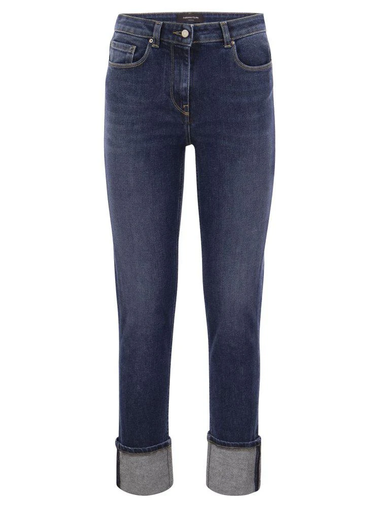 Fabiana Filippi Fabiana Filippi Straight-Leg Turn-Up Hem Jeans 1