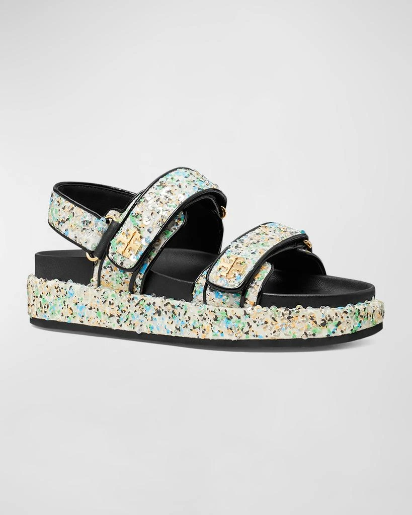 Tory Burch Kira Sequin Dual-Band Sport Sandals 2