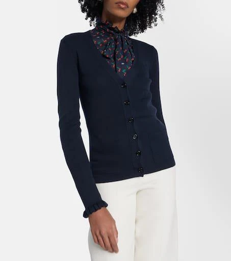 Valentino Ruffled virgin wool cardigan 6