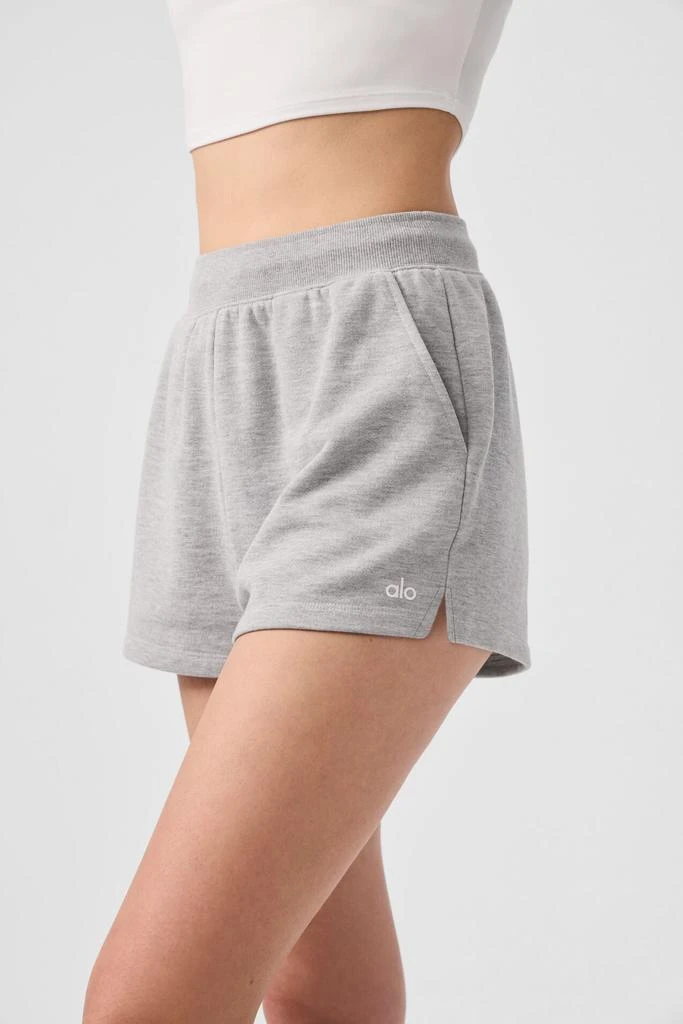 Alo Low Key Sweat Short - Athletic Heather Grey 1