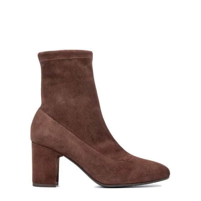 Aquatalia Aquatalia Briana Boots Women's US 7 Brown Suede Block Heel Ankle Bootie ZPO3426 2