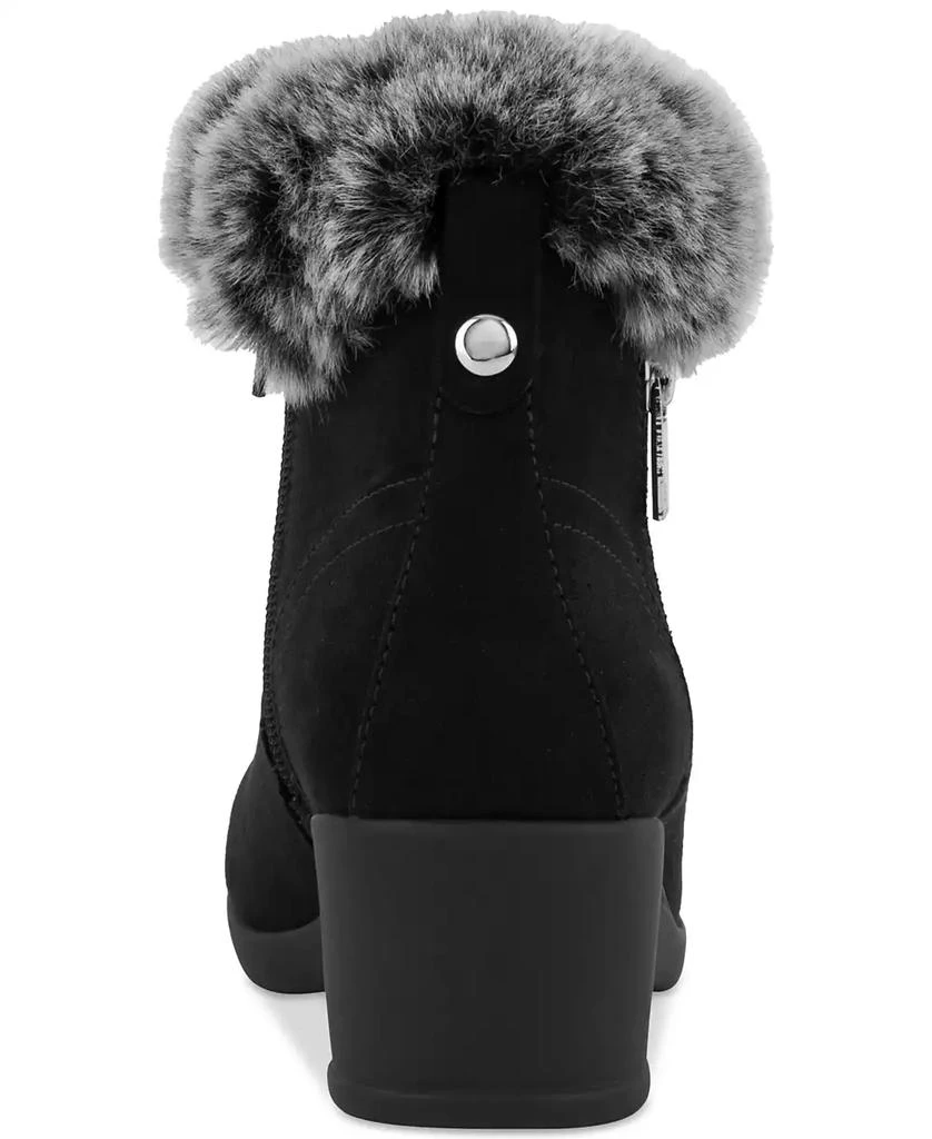 JONES NEW YORK Women's Carleen Faux Fur Cozy Wedge Booties 3