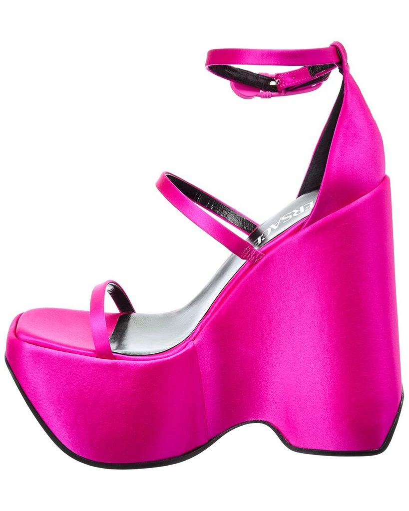 Versace Triplatform Satin Sandal 2