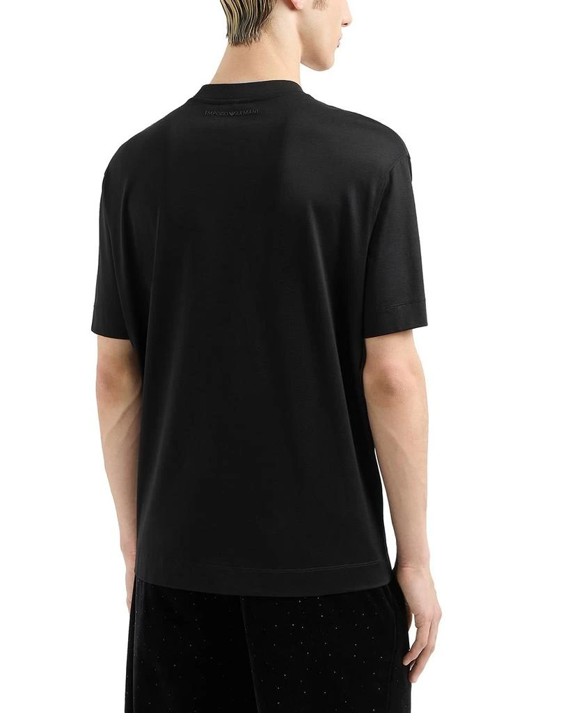 Emporio Armani Bulldog Rhinestone Embroidered Tee 4