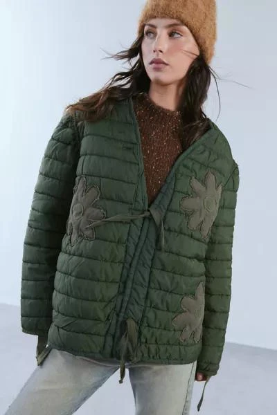 Urban Renewal ReMADE By UO Tonal Floral Patchwork Surplus Jacket 1