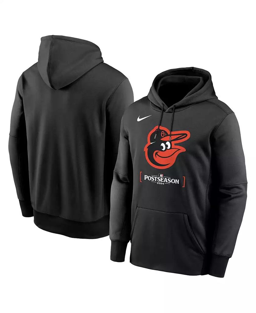 NIKE Men's Black Baltimore Orioles 2024 MLB Postseason Authentic Collection Therma Pullover Hoodie
