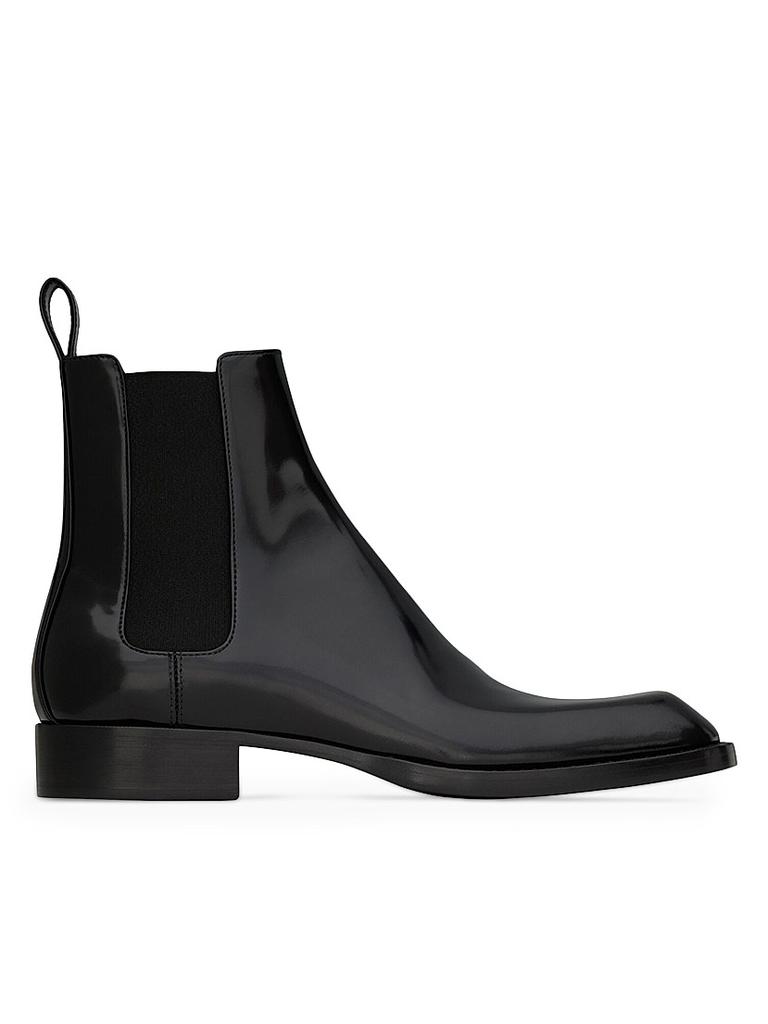Yves Saint Laurent Men's Wyatt 40 Leather Zip Ankle Boots - Free