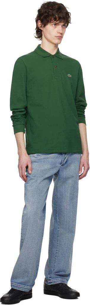 Lacoste Green Classic Fit Long Sleeve Polo 4