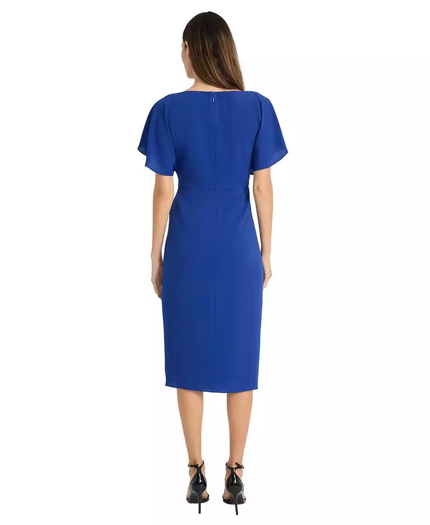 Maggy London Women's Flutter-Sleeve Side-Pleated Dress 3