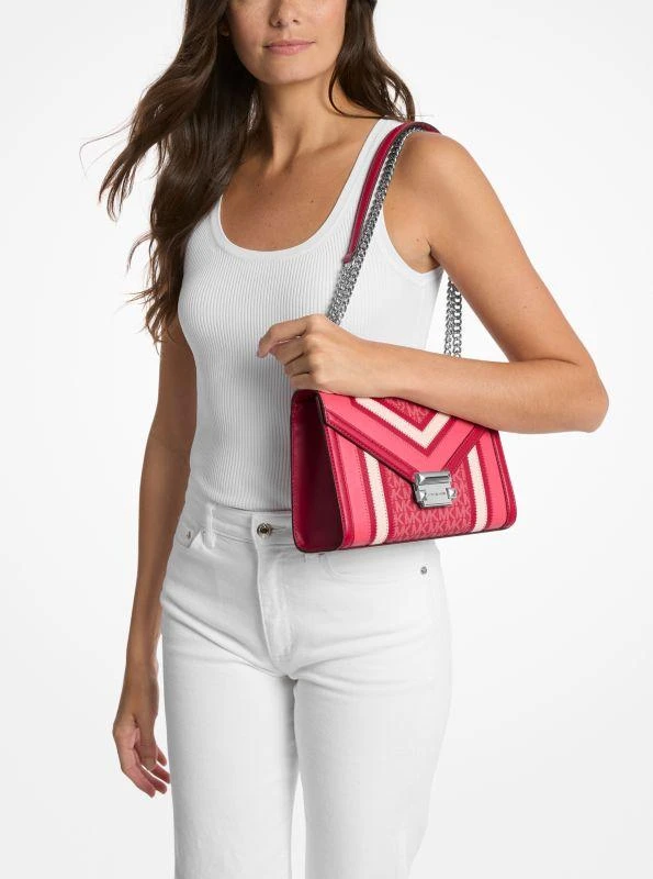 Michael Kors Whitney Medium Color-Block and Signature Logo Shoulder Bag 3