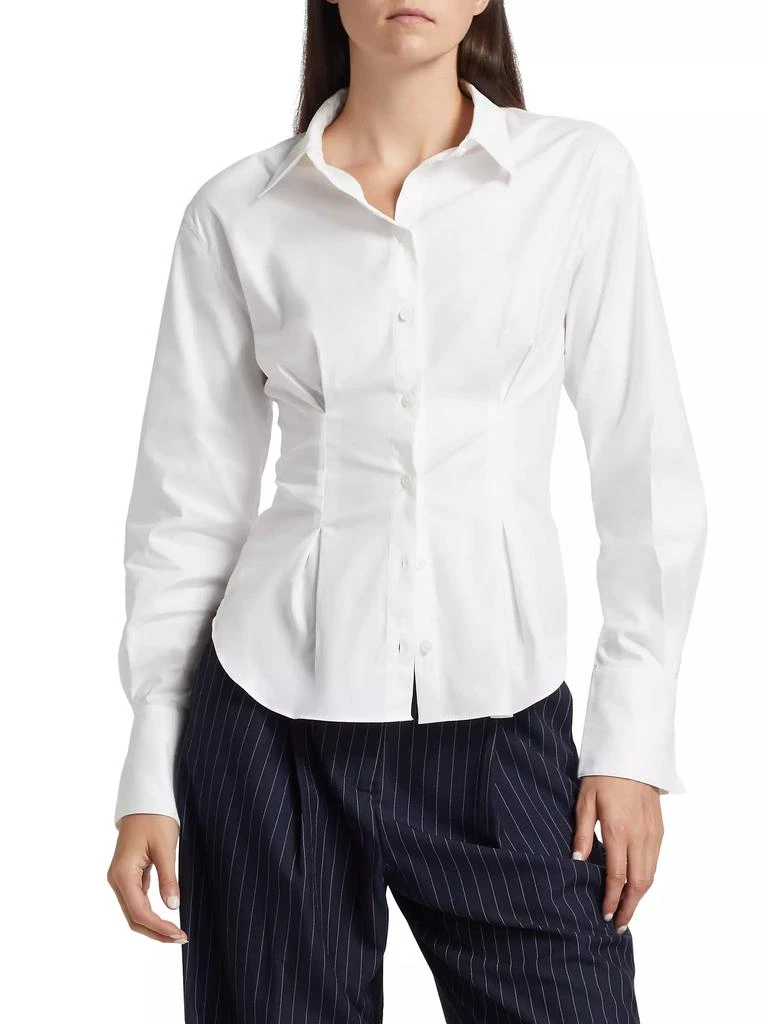 Reformation Becker Cotton Poplin Button-Down Shirt 3