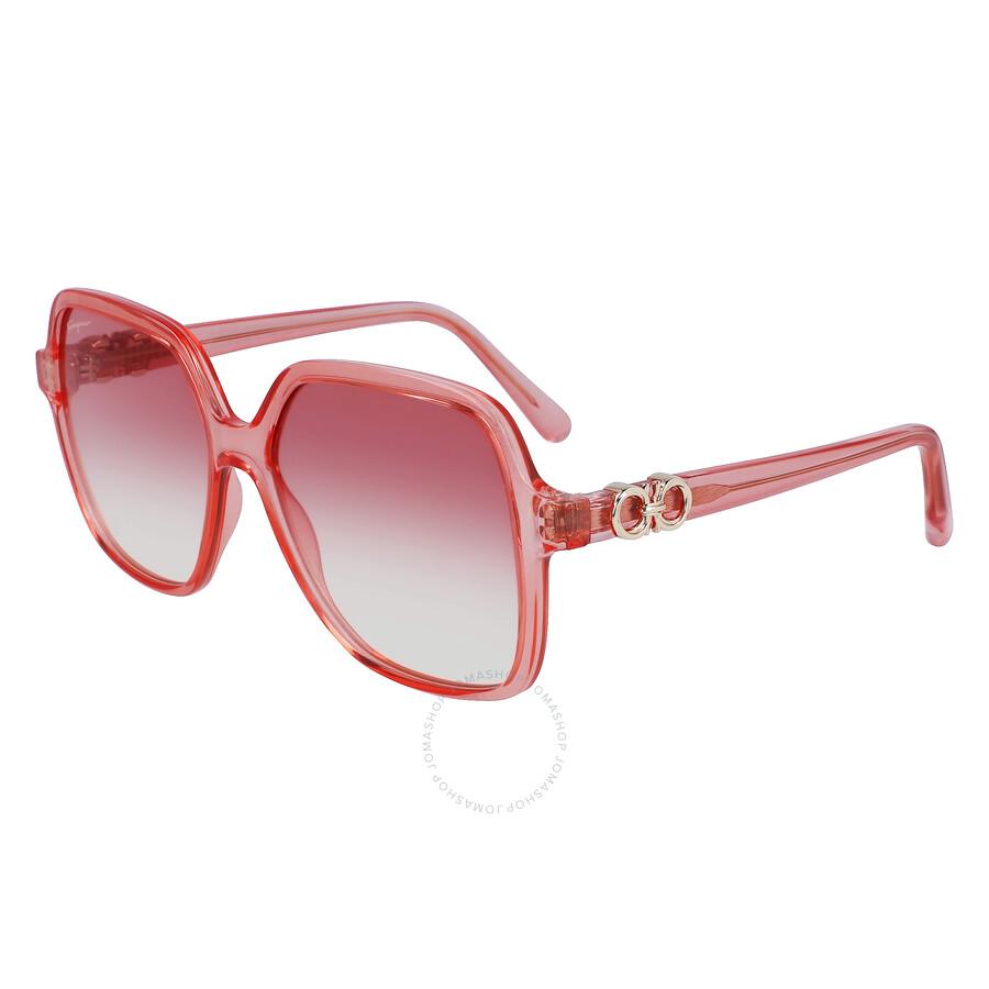 Salvatore Ferragamo Coral Square Ladies Sunglasses SF1083S 840 57