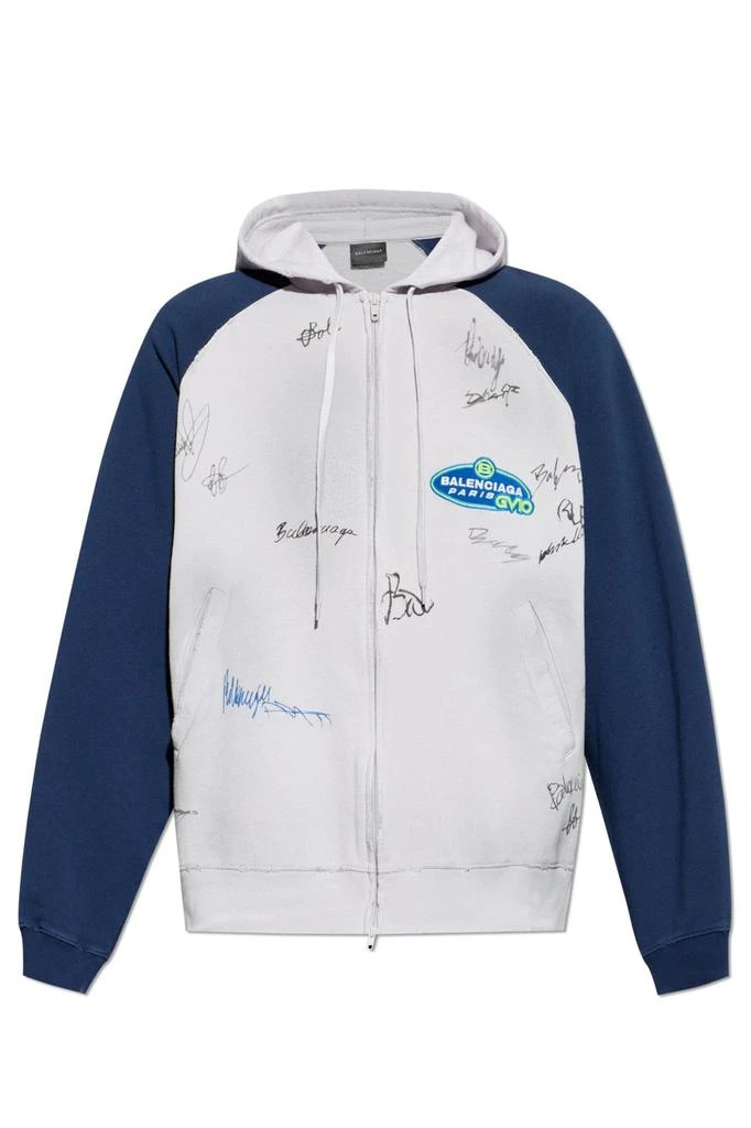 Balenciaga Banana Raglan Oversized Zip-Up Hoodie