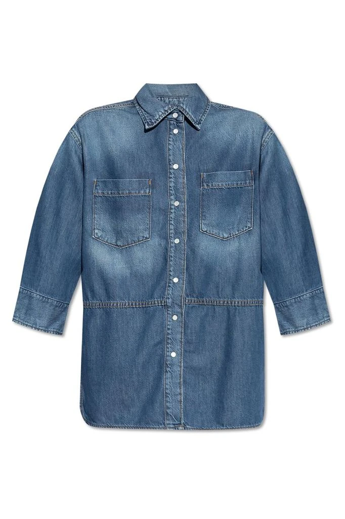 Ganni Ganni Short-Sleeved Denim Shirt 1