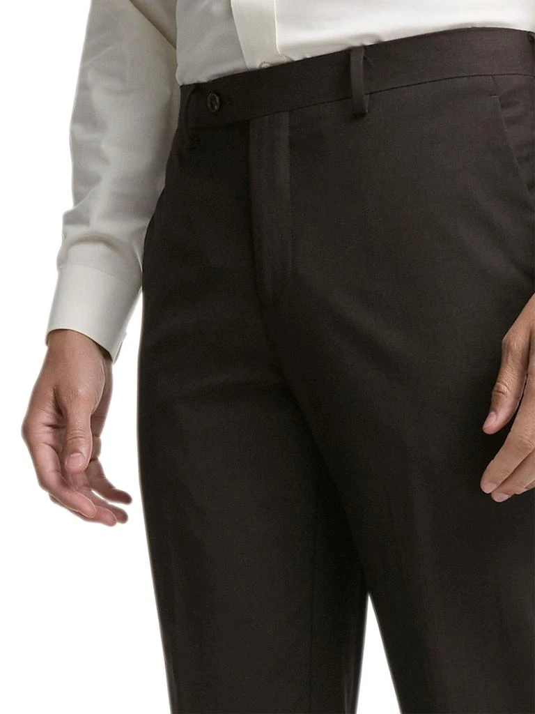 Paul Fredrick Wool Stretch Bengaline Flat Front Suit Pants 3