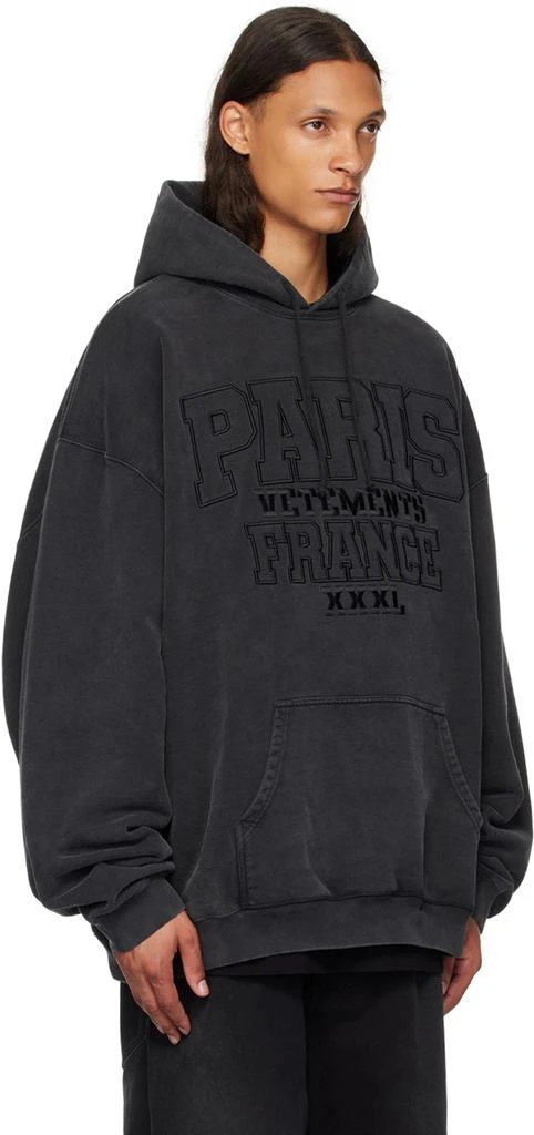 Vetements Black 'Paris XXXL' Hoodie 2