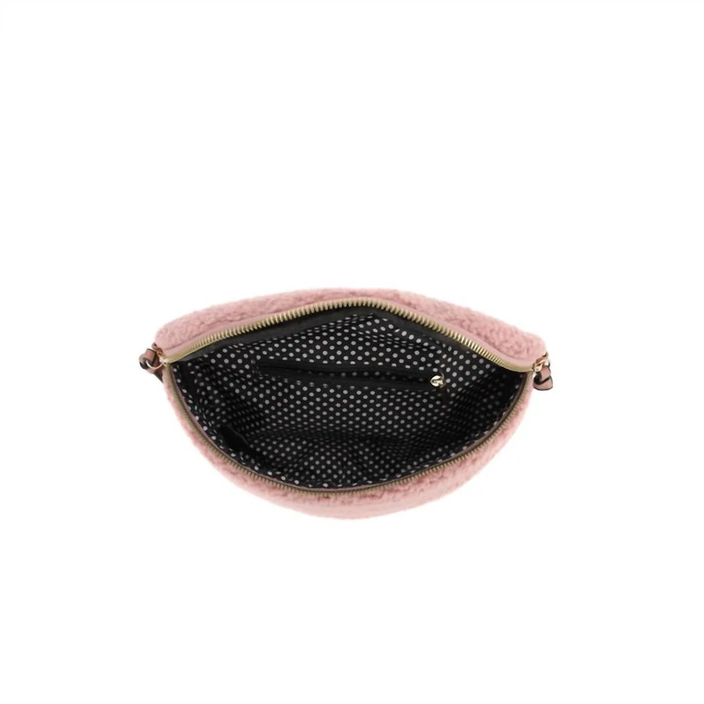 Kayla Ava Moon Shaped Faux Shearling Belt Bag – On Sale Now