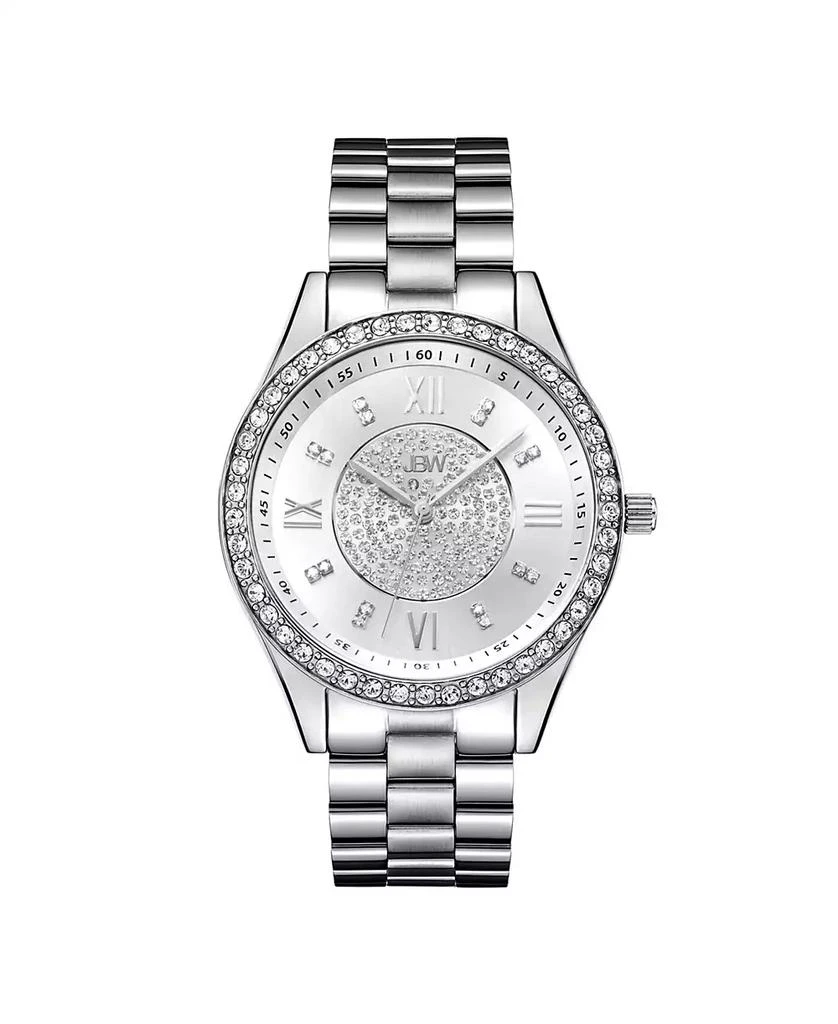 Jbw Women's Mondrian Jewelry Set Diamond (1/6 ct.t.w.) Stainless Steel Watch 9