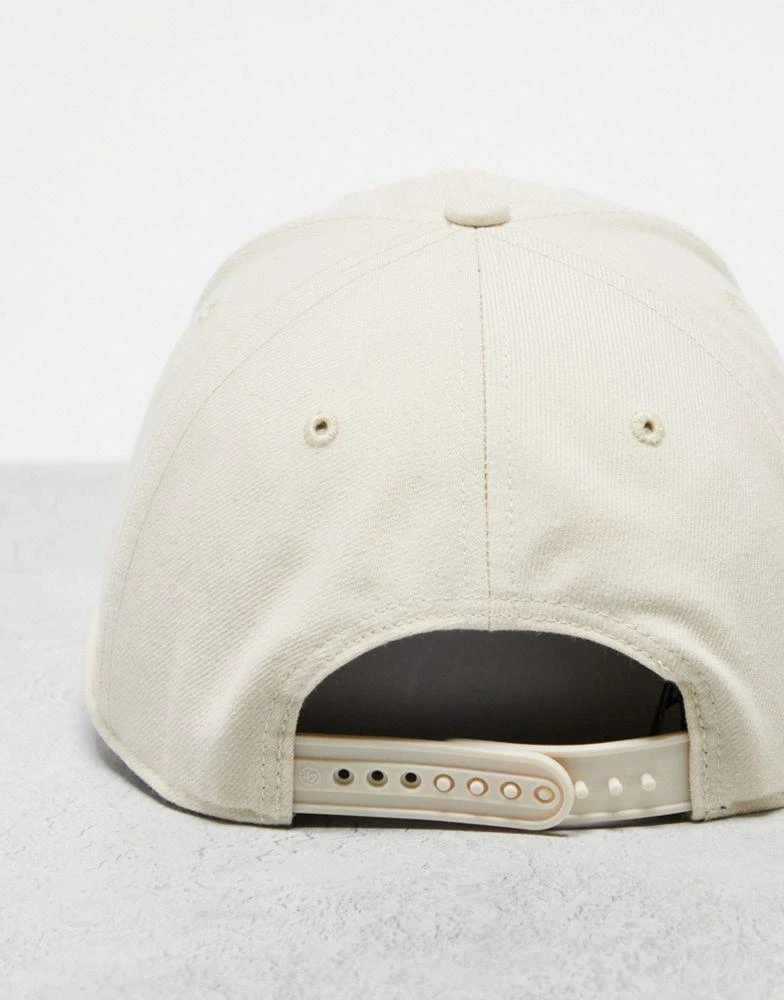 47 Brand 47 Brand MLB LA Dodgers snapback cap in ecru with brown embroidery 4