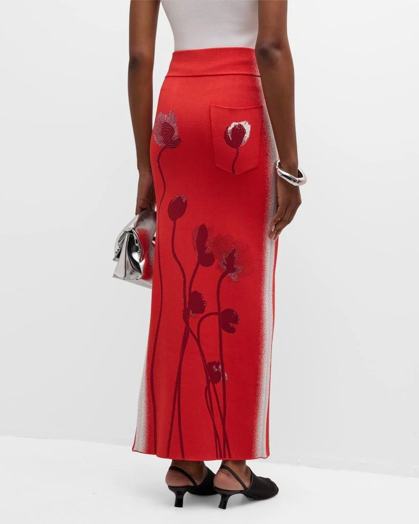 PH5 Lily Flower Wavy Slit Midi Skirt 6