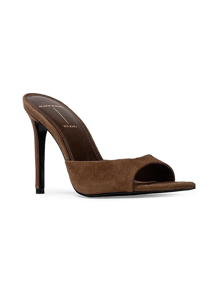 Black Suede Studio Brea Suede Mules 3