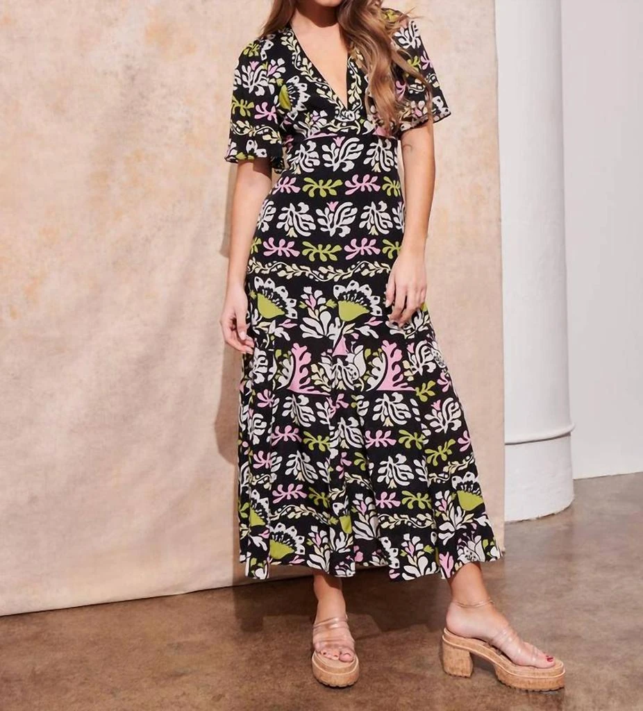 SAYLOR Pia Dress In Black Floral 1