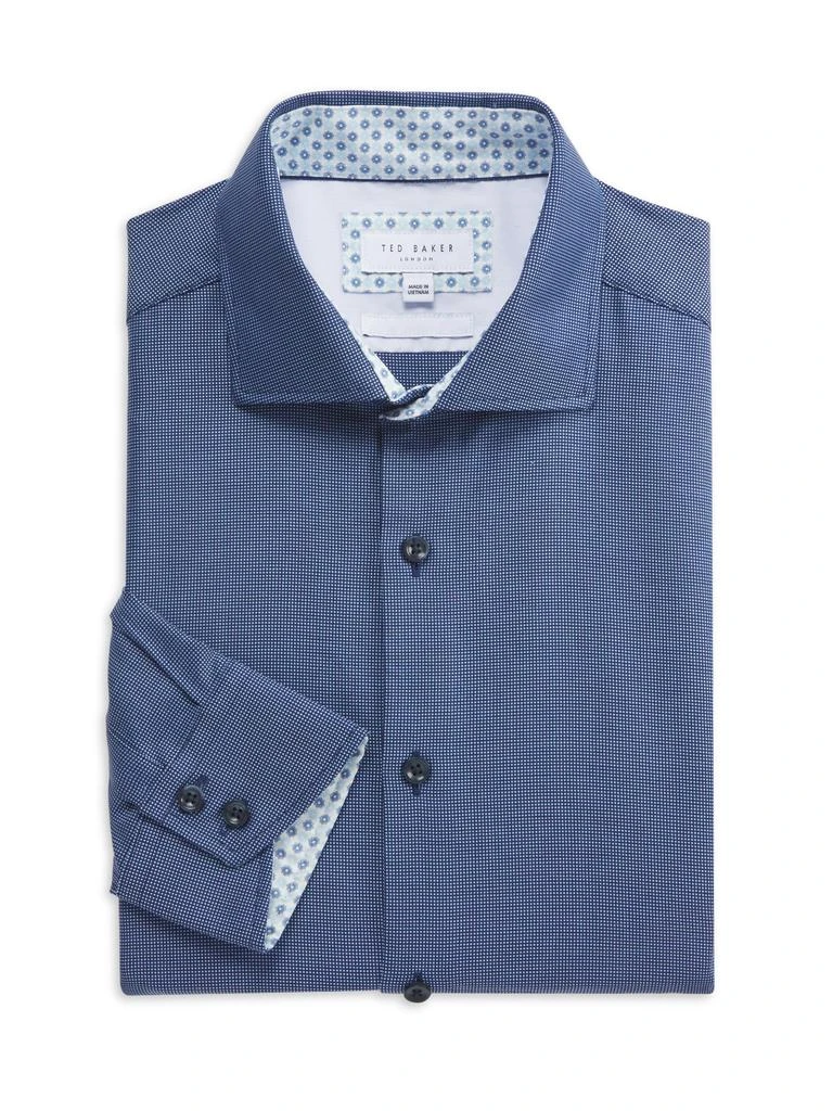 Printed Cotton Slim-Fit Dress Shirt  On Sale Now with Up to 73% Off |  Discover Exclusive Deals & Savings at BeyondStyle  Authentic Ted Baker  London Men's|men's apparel|men's|dress shirts with Limited-Time
