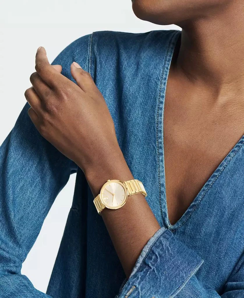 Movado Women's Bold Horizon Swiss Quartz Ionic Plated Light Gold-Tone 2 Steel Watch 34mm 4