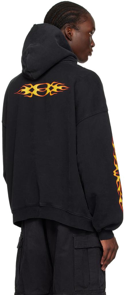 Balenciaga Black Graphic Hoodie Tops BeyondStyle