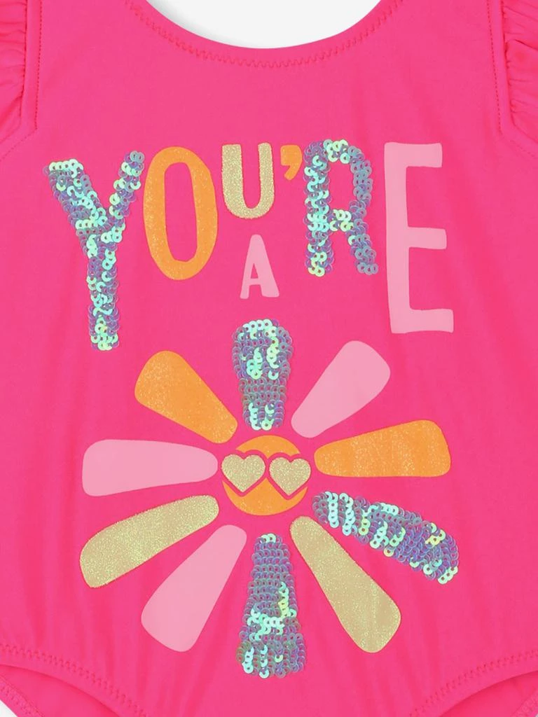 Billieblush Billieblush Girls Sequin Swimsuit in Pink 3