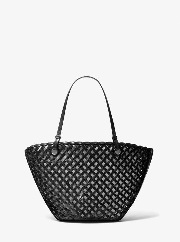 michael_kors Isabella Medium Hand-Woven Leather Tote Bag