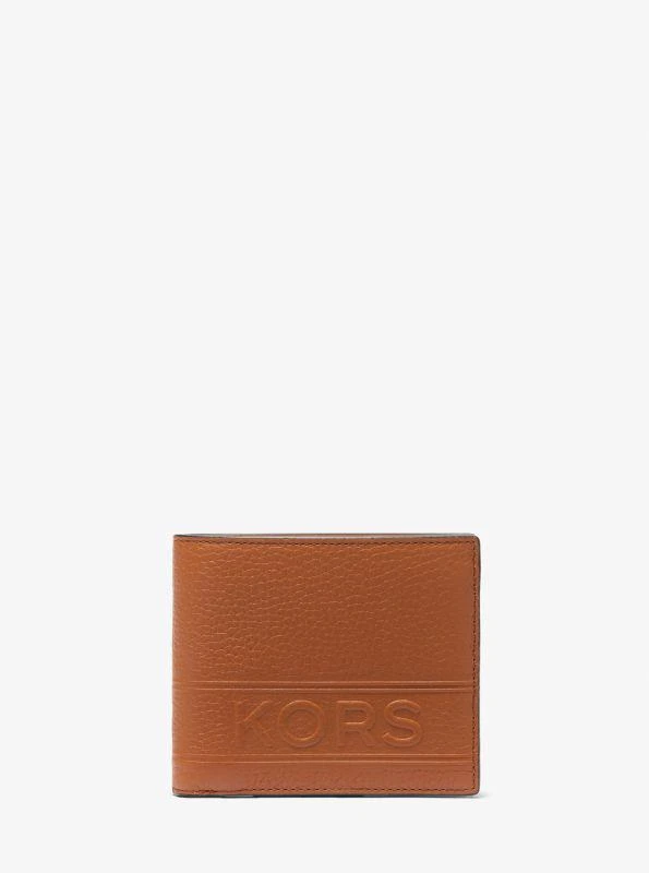 Michael Kors Hudson Pebbled Leather Billfold Wallet With Coin Pouch 1