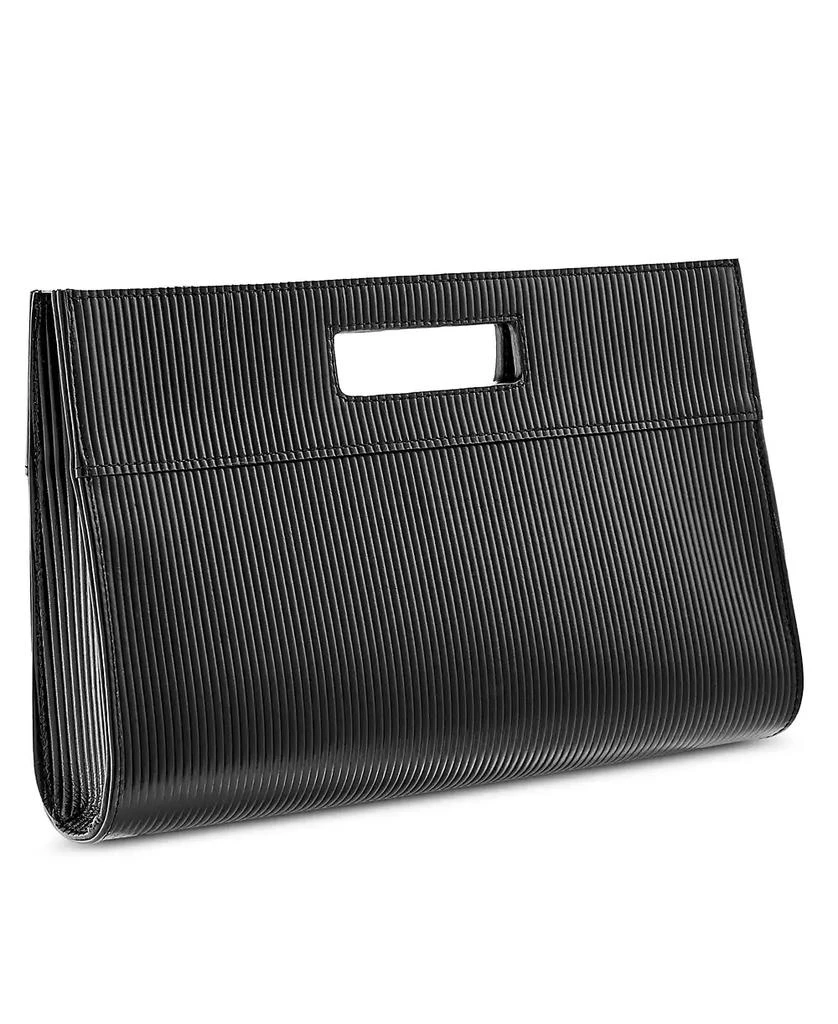 GiGi New York Remy Embossed Stripe Leather Clutch 2