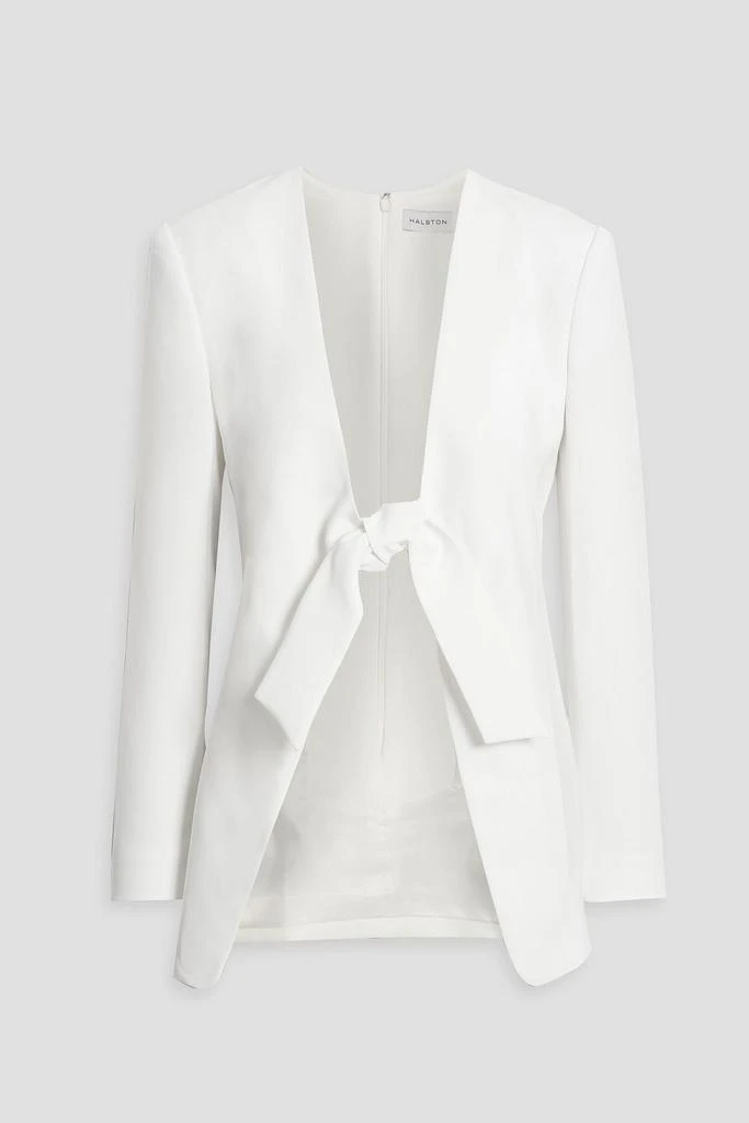 HALSTON Jemma tie-front crepe blazer 1
