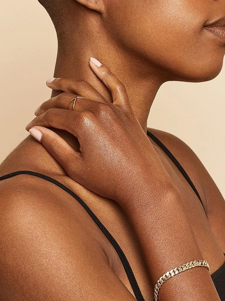 Oradina 14K Yellow Solid Gold West Side Ring 4